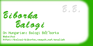 biborka balogi business card